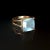 Traditional 7.83ct Square Aquamarine in 18k Yellow Gold March Birthstone Size 7 For Sale - Image 3 of 5