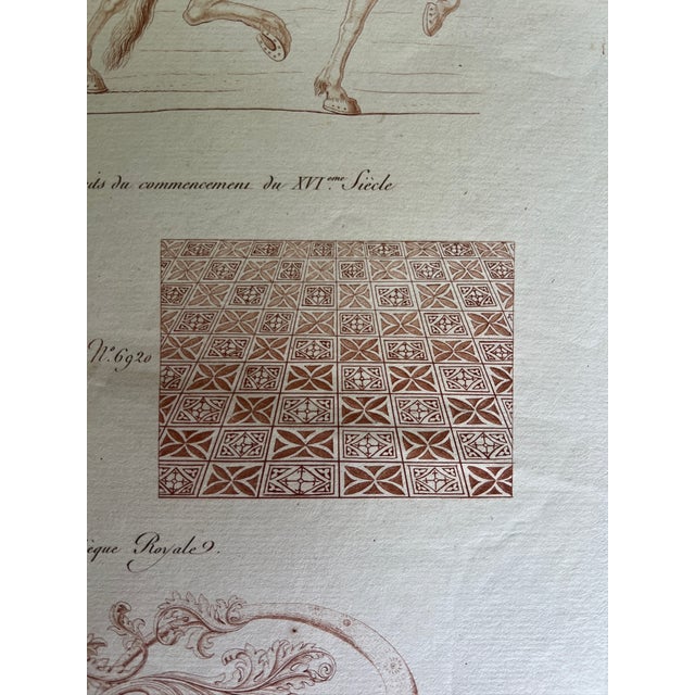 1839 Nicolas-Xavier Willemin French Medieval Manuscript Engraving From Monuments Français Inédits For Sale - Image 4 of 7