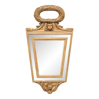 Early 19th Century Neoclassical Italian Giltwood Accent Mirror For Sale