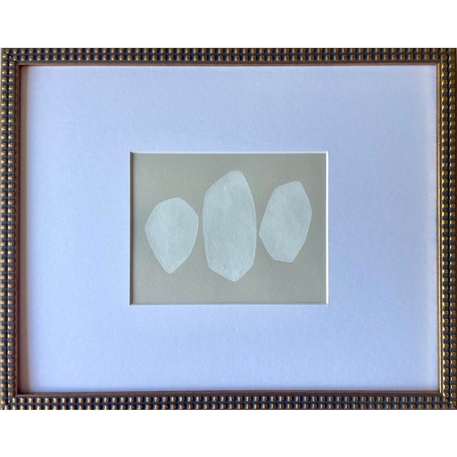 Contemporary 2025 Contemporary Neutral Color Gallery Wall Collection of Paintings on Paper and Canvas by Artist r.k. Red For Sale - Image 3 of 11