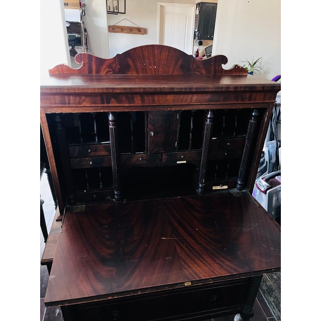 Mahogany Secretary Desk, Likely Dating to the George III Period Late 18th Century For Sale In Phoenix - Image 6 of 10