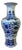 Large Transitional Blue and White Crackle Porcelain Vase For Sale