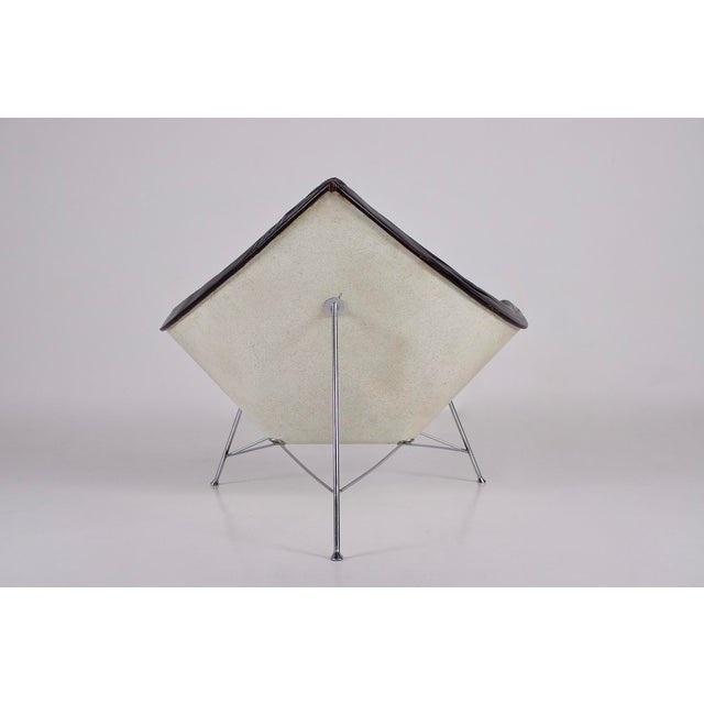 Beige Coconut Armchair in Black Leather by George Nelson for Herman Miller, 1960s For Sale - Image 8 of 13