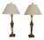 1990s Brass & Crystal Regency Style Table Lamps - a Pair For Sale