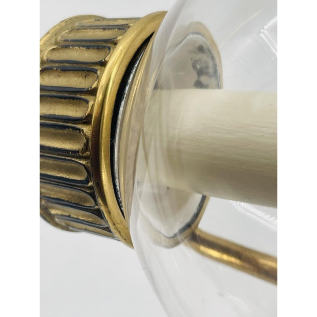 1990s Charles Edwards London Brass Hurricane Wall Sconces - a Pair For Sale - Image 14 of 18