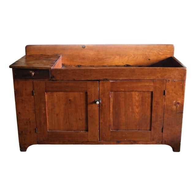 Early American Primitive Dry Sink - Original Patina - C. 1870 For Sale