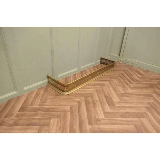 Long Pierced Brass Fender, 19th Century For Sale - Image 3 of 7