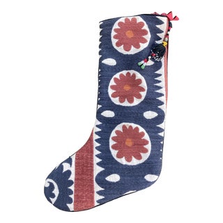 Vintage Suzani Christmas Stocking For Sale