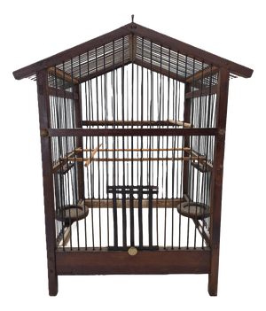 Antique Wooden Birdcage, 1920