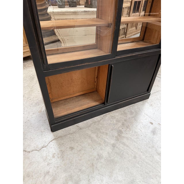 Double-Sided Display Case with a Weathered Finish For Sale - Image 10 of 13