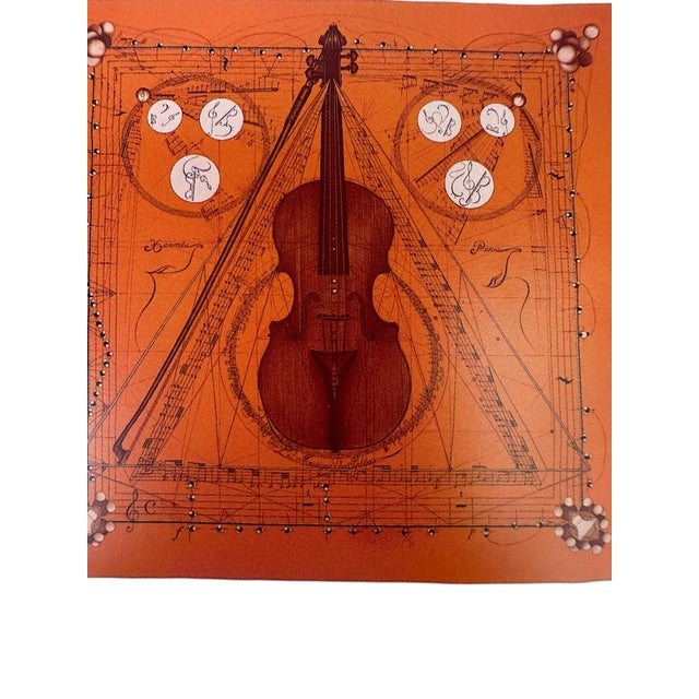 Hermes 2006 Collection Authentic Original Hermès Scarf Art Advertisement Lithograph Featuring Hermès Design Vintage Framed...