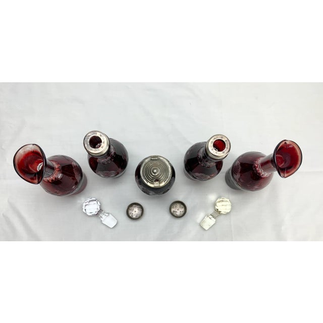Late 19th Century Ruby Cruet / Castor Set - 10 Pieces For Sale - Image 9 of 13