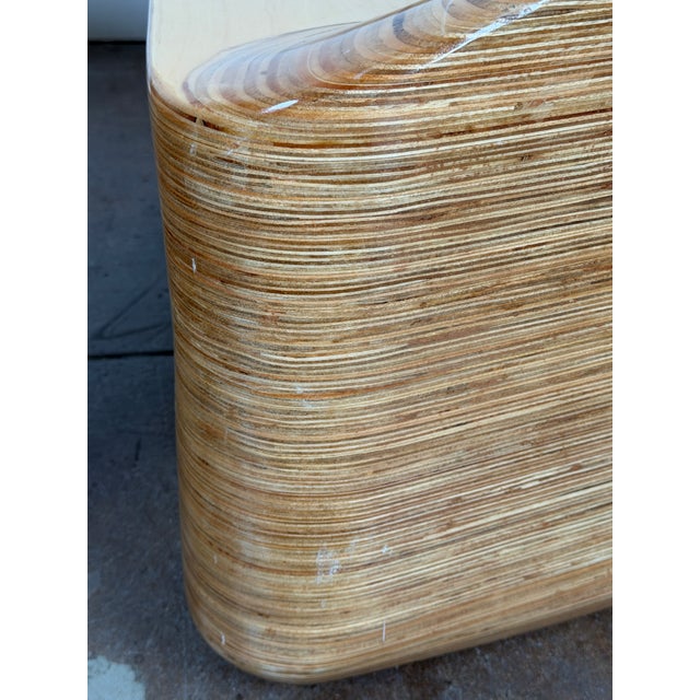 Wood Organic Modern Stacked Plywood Lounge Chairs For Sale - Image 7 of 18