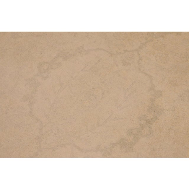 1990s Sunfaded Beige/Beige Wool Rug - 9'2'' X 12'1'' For Sale - Image 5 of 10
