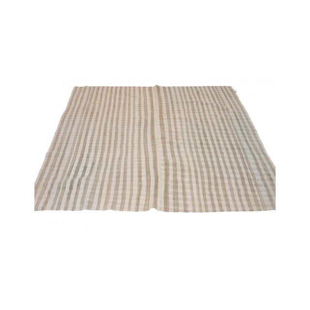 Vintage Faded Modern Kilim Rug - 4`9″ X 5`10″ For Sale - Image 4 of 6