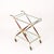 Marvelous and unique italian bar cart in a combination of solid brass and deep burgundy lacquered wood, completed by...