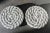 90s Pair of Ceramic Portuguese Rope Trivets For Sale - Image 4 of 4