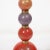 Glass Mid-Century Hand-Blown Coral Red & Lilac Murano Glass Stacked Ball Table Lamps For Sale - Image 7 of 12
