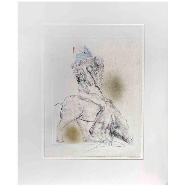 Femme au cochon (Woman with Pig) is an artwork from the Series "Faust" (La Nuit de Walpurgis), realized in 1968/69....