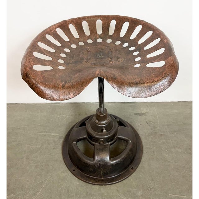 Mid-Century Modern Vintage Industrial Swivel Chair, 1950s For Sale - Image 3 of 18