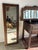 Mirror from an old wardrobe door, with an oak frame. The oak is a warm brown with a textured grain and a waxed patina. The...