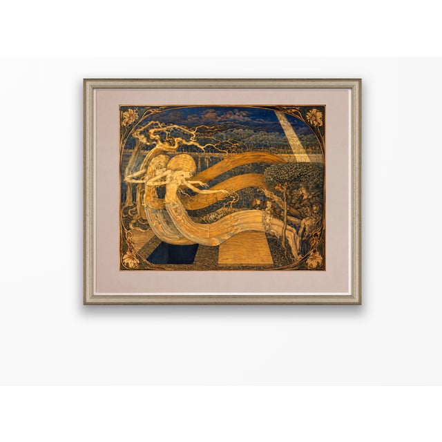 Jan Toorop 1893 Nocturne of Gold and Blue Art Nouveau 20 by 16 Gallery Board Print For Sale - Image 10 of 15