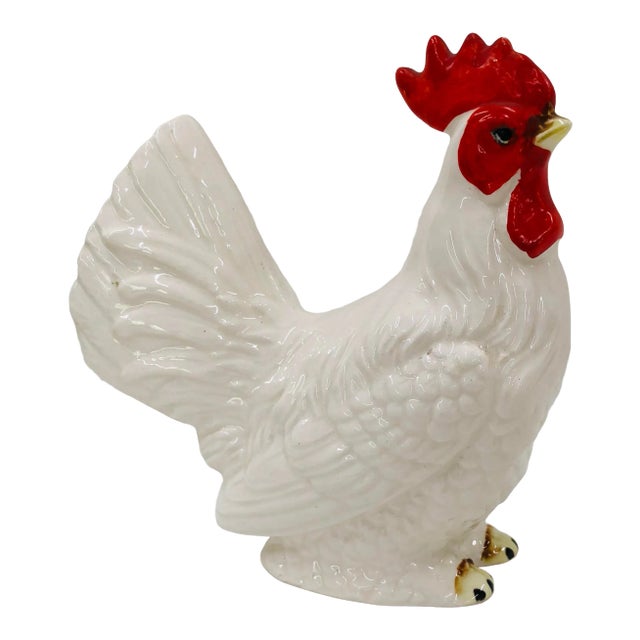 1940s Ceramic Rooster Figurine Marked Japan For Sale