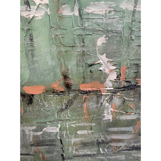 1970s Large Abstract Mid Century Impasto Sailboat Harbor Scene by Ferrante For Sale - Image 4 of 7