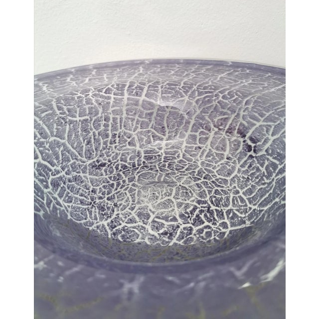 Purple Italian Transparent Murano Glass Centerpieces, 1970s, Set of 2 For Sale - Image 8 of 12