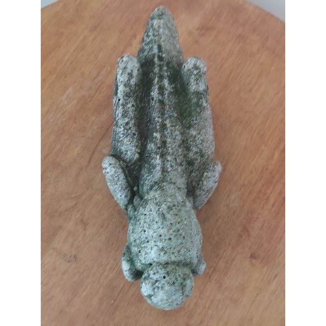 Rare Vintage Hand Carved Stone Garden Sculpture of Aztec Grasshopper For Sale - Image 10 of 12