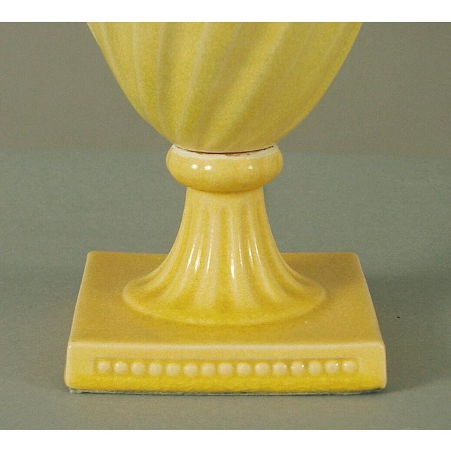 Art Deco 1920s Original Mint High Glaze Yellow Art Deco Pottery Lamp by Cowan For Sale - Image 3 of 6