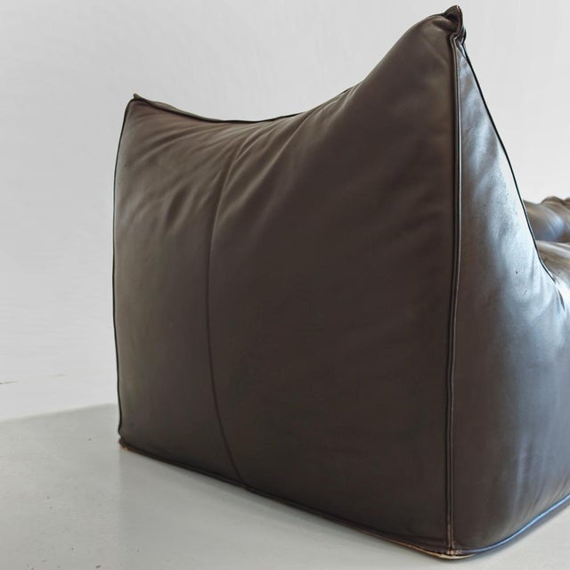 Le Bambole 3-Seater Sofa in Dark Brown Leather by Mario Bellini for B&B Italia, 1970s For Sale - Image 6 of 18