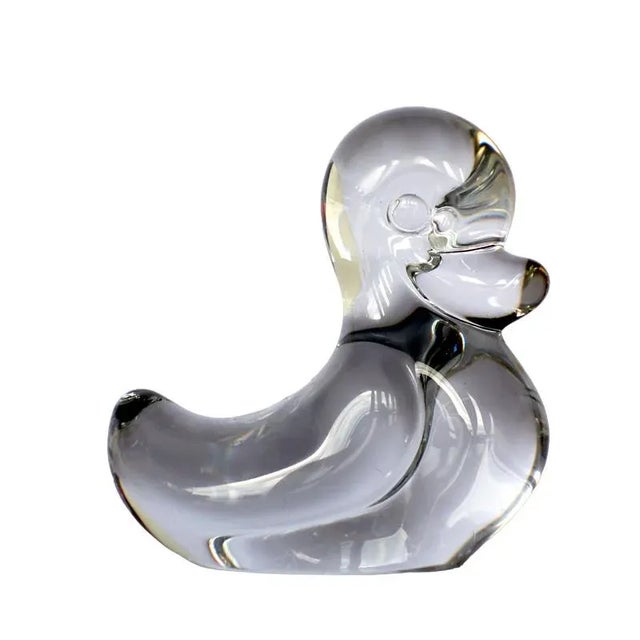 1980s Crystal Duck Sculpture from Daum France, 1980s For Sale - Image 5 of 5