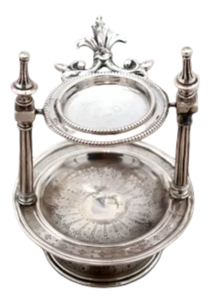 Silver Pocket Watch Stand with Columns