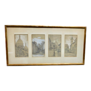 Four Scenes of Paris Date 1901 by H. Schapp
