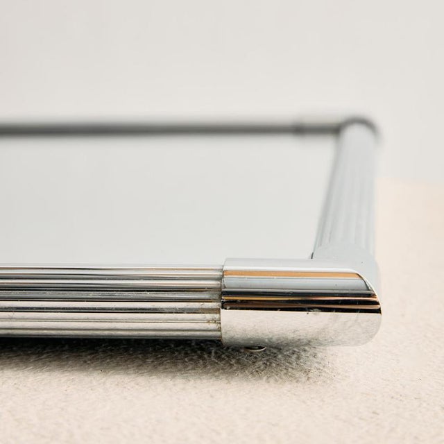 Vintage Metal Framed Mirror, 1970s For Sale - Image 6 of 10