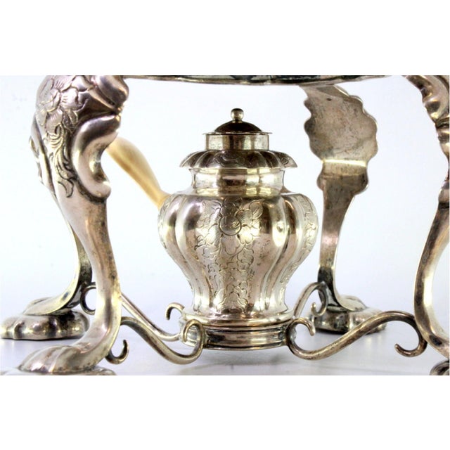 Silver Samovar with Lamp in Gummed Silver For Sale - Image 8 of 10
