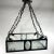 Swedish Iron, Bronze and Crackle Glass Four-Light Pendant Light For Sale In Denver - Image 6 of 11