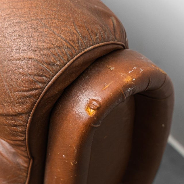 Vintage Three-Seater Leather Sofa, 1970s For Sale - Image 11 of 13
