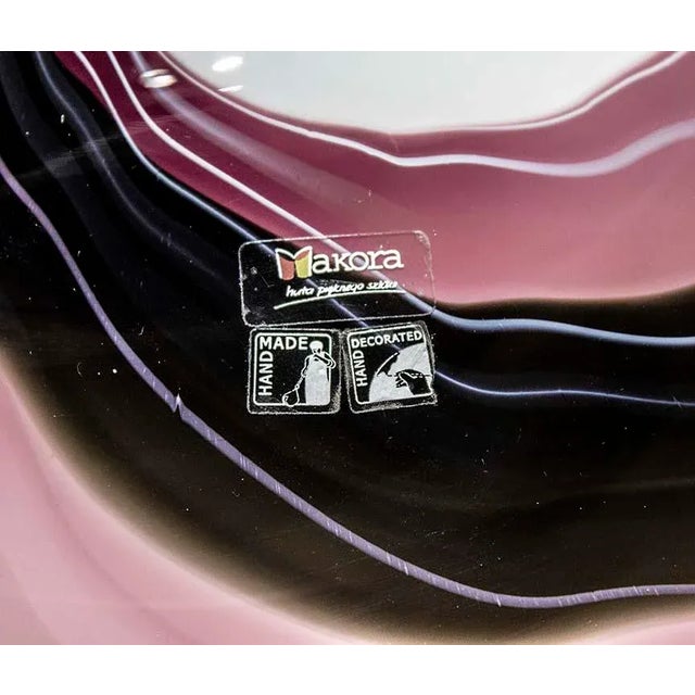 Makora Purple Swirl Blown Glass Vase - Made in Poland For Sale In Las Vegas - Image 6 of 8