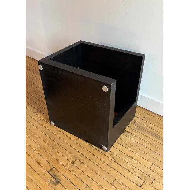 We are pleased to present a beautiful pair of Christian Liaigre "Pacha" black stained oak Geometric Side Tables. Purchased...