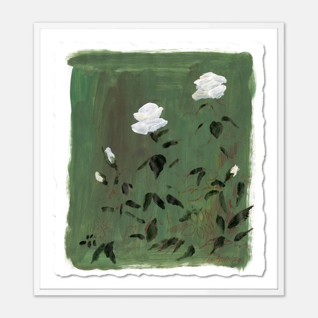 Lia Burke Libaire Olive Botanical Diptych by Lia Burke Libaire in White Frame, Small Art Print For Sale - Image 4 of 5