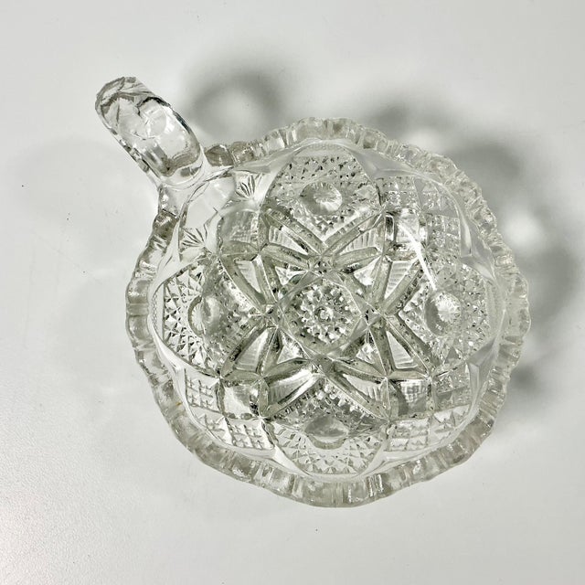 Between 1876 to 1916 American glass producers hand cut glass with sawtooth edging and became known as American Brilliant...