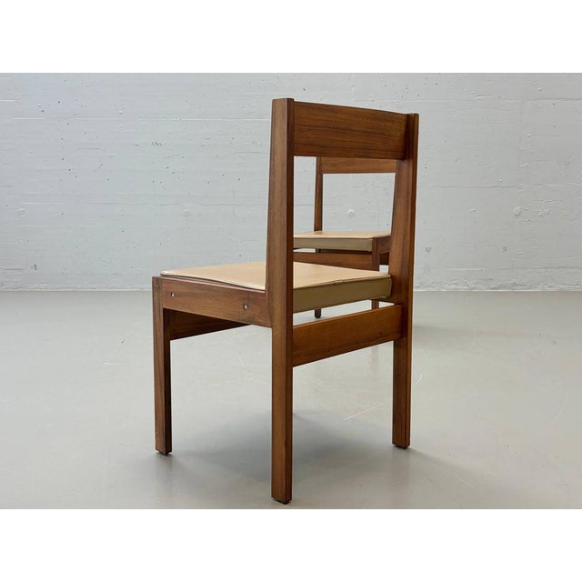 Scandinavian Dining Chair in Walnut and Leather, 1960s For Sale - Image 17 of 18