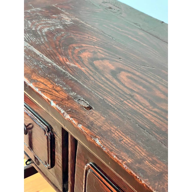 Chinese 19th Century Lacquered Elm Alter Console Table For Sale - Image 10 of 13