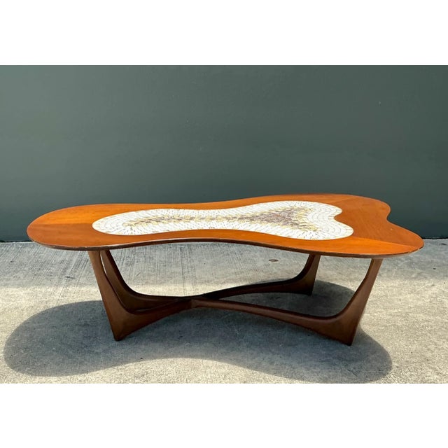 Vintage Biomorphic Mosaic Top Coffee Table For Sale - Image 4 of 12