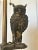 1960s Mid Century Modern Bronze Owl Lamp by Marbro Lamp Co. With Original Shade For Sale - Image 5 of 13
