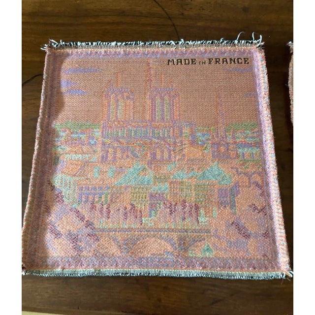 Vintage French Paris Landmark Tapestries, Eiffel Tower & Notre Dame Wall Hangings - Set of 2 For Sale - Image 10 of 11
