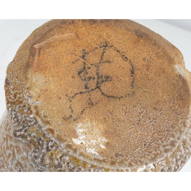 Tan Studio Pottery Canister Signed by June Skowronski Onesti For Sale - Image 8 of 9