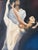1980’s William Walk Ballet Dancers Oil on Canvas Painting – Chrome Aluminum Framed For Sale - Image 11 of 12
